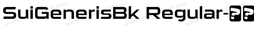SuiGenerisBk Regular字体转换
